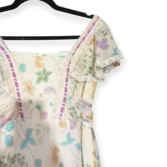 Vintage Floral Maxi Dress Small Romantic - Picture 5 of 12